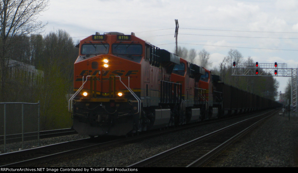BNSF 8116 Leads a Coal Train